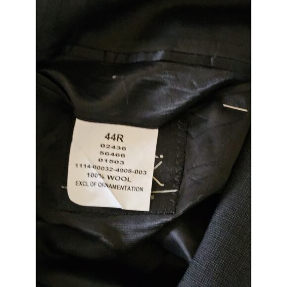 Jos. A. Bank Blazer Men's 44R Black Wool Suit Jacket Sport Coat 2 Button Closure - Picture 4 of 6